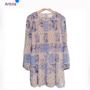 COPY - Wilfred by Aritzia Patchwork Daydreamer Mini Dress